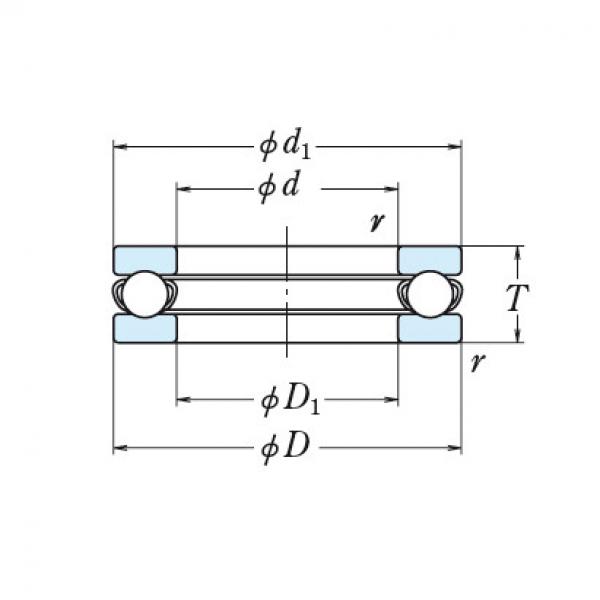 NSK single-direction thrust ball bearings 511/630X #1 image