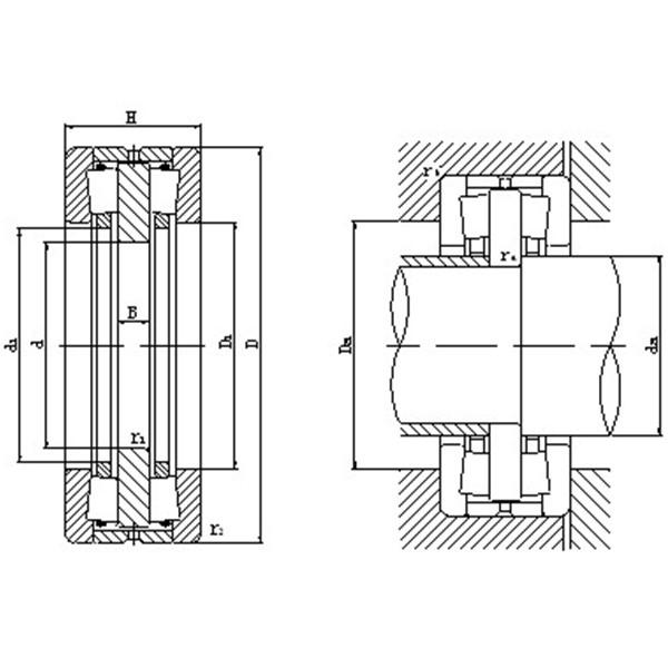 Bidirectional thrust tapered roller bearings 170TFD2401 #1 image